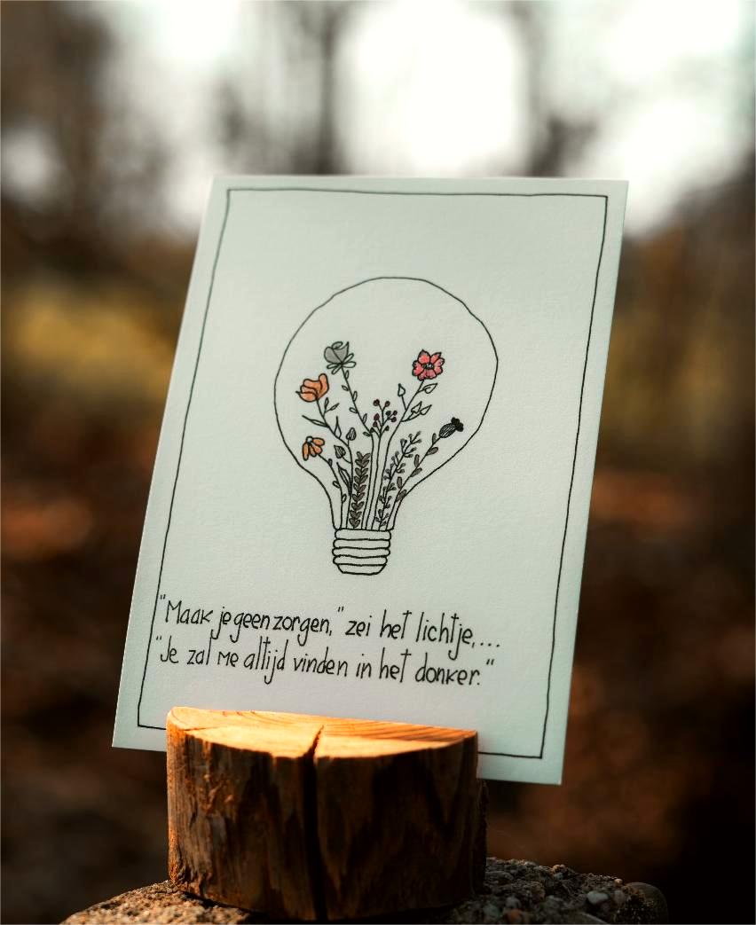 kaart 'Maak je geen zorgen zei het lichtje ...'